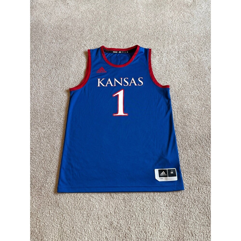 Kansas Jayhawks Adidas Men’s Basketball Jersey Size Medium